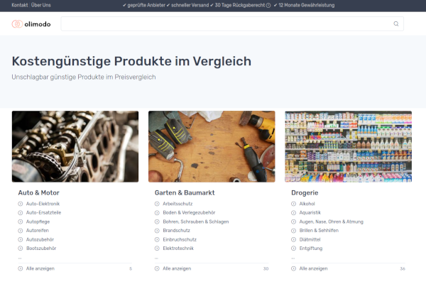 Vergleichsportal: olimodo.de Vorschaubild